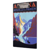 Vintages Alaska-Reiseplakat, Atlin und Yukon Klemmbrett (Links)