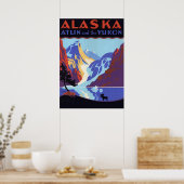 Vintages Alaska-Reiseplakat, Atlin und Yukon Poster (Küche)