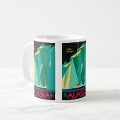 Vintages Alaska Reiseplaner Kunst, Taku Gletscher Kaffeetasse (Vorderseite Links)
