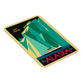 Vintages Alaska Reiseplaner Kunst, Taku Gletscher Magnet (Rechte Seite)
