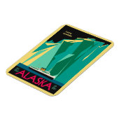 Vintages Alaska Reiseplaner Kunst, Taku Gletscher Magnet (Linke Seite)