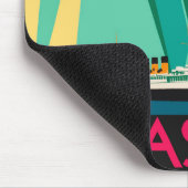 Vintages Alaska Reiseplaner Kunst, Taku Gletscher Mousepad (Ecke)