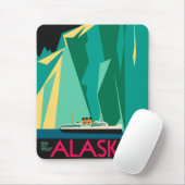 Vintages Alaska Reiseplaner Kunst, Taku Gletscher Mousepad (Mit Mouse)