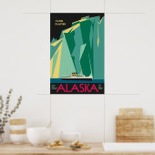 Vintages Alaska Reiseplaner Kunst, Taku Gletscher Poster (Küche)