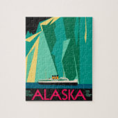 Vintages Alaska Reiseplaner Kunst, Taku Gletscher Puzzle (Vertikal)