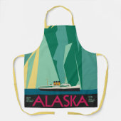 Vintages Alaska Reiseplaner Kunst, Taku Gletscher Schürze (Vorderseite)