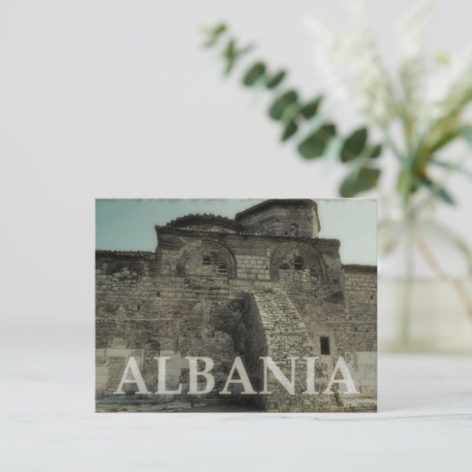 Vintages Albanien Postkarte (Stehend Vorderseite)