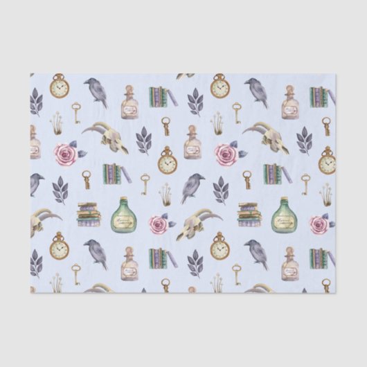 Vintages Alchemy-Muster Seidenpapier (Vorderseite)