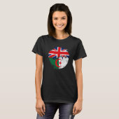 Vintages Algerien mit britischen Flaggenrooten Alg T-Shirt (Vorne ganz)