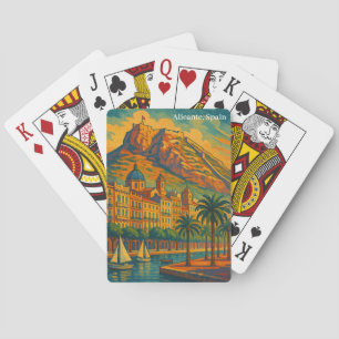 Vintages Alicante Spanien Spielkarten
