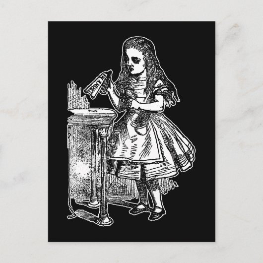 Vintages Alice Drink Postkarte (Vorderseite)
