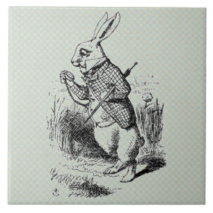Vintages Alice-Kaninchen Fliese