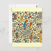 Vintages Alice- und Friends-Stoffmuster Postkarte (Vorne/Hinten)