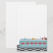 Vintages All American Diner Briefpapier (Vorne/Hinten)