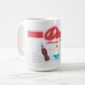 Vintages All American Diner Kaffeetasse (Vorderseite Links)