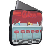 Vintages All American Diner Laptopschutzhülle (Vorne Rechts)