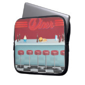 Vintages All American Diner Laptopschutzhülle (Vorderseite Links)
