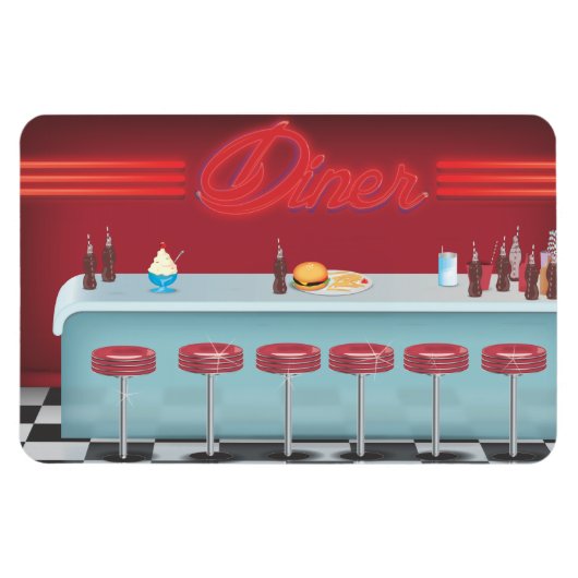 Vintages All American Diner Magnet (Horizontal)
