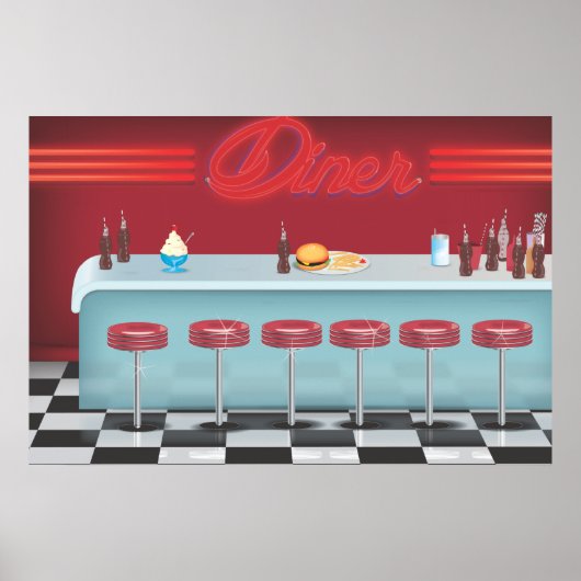 Vintages All American Diner Poster (Vorne)