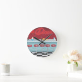 Vintages All American Diner Runde Wanduhr (Zuhause)