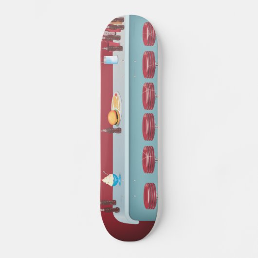 Vintages All American Diner Skateboard (Vorderseite)