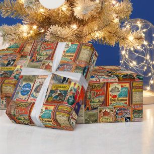 VINTAGES ALMANACS 1885-1940 WRAPPING PAPIER GESCHENKPAPIER