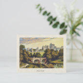 Vintages Alnwick Castle Northumberland Postkarte (Stehend Vorderseite)