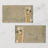 Vintages Alpaka-blaue Geschäfts-Karte Visitenkarte (Vorne/Hinten)