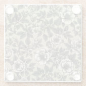 Vintages Alpenrose-Muster Glasuntersetzer (Rückseite)