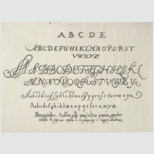 Vintages Alphabet-Dekoupage-Tissue-Papier Seidenpapier (Vorderseite)