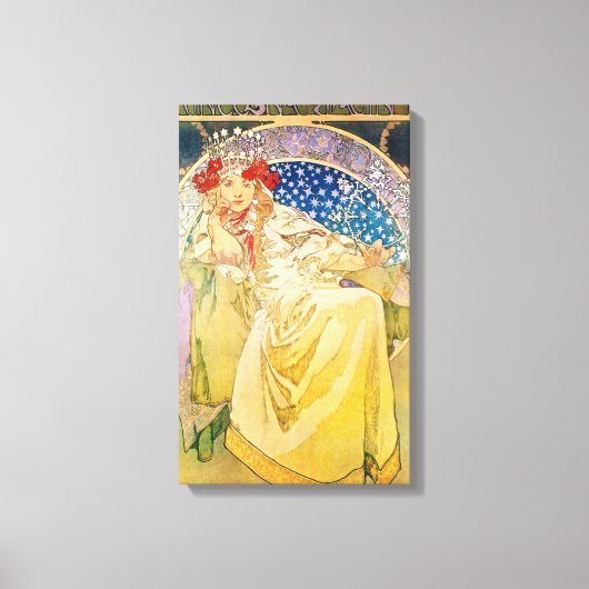 Vintages Alphonse Mucha Artwork Leinwanddruck (Vorderseite)