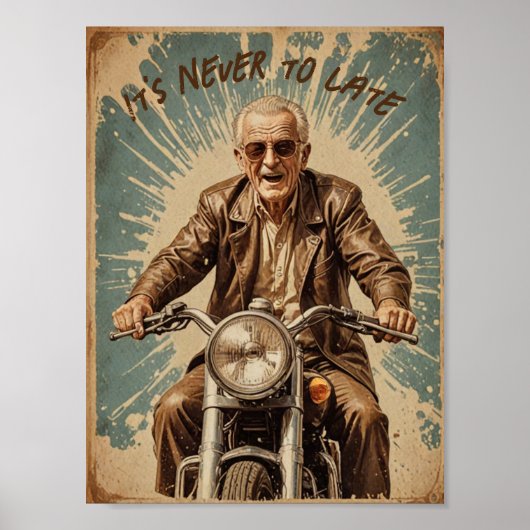 Vintages Alt-Biker Poster (Vorne)