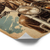 Vintages Alt-Biker Poster (Ecke)