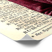 Vintages Alt-Rabbit-Buchseiten-Poster Poster (Ecke)