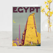 Vintages altägyptische Ruinen Reisen Postkarte (Gelbe Blume)