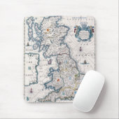 Vintages altbritisches Kartendesign Mousepad (Mit Mouse)