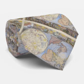 Vintages Alte Weltkarte Geografisches Muster Krawatte (Gerollt)
