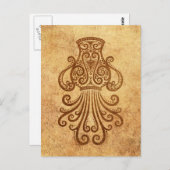 Vintages Alter Aquarius Zodiac Postkarte (Vorne/Hinten)