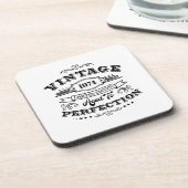 Vintages Alter bis Perfektion Getränkeuntersetzer (Linke Seite)