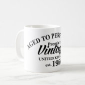 Vintages Alter bis Vollendung Alter lustig Kaffeetasse (Vorderseite Links)