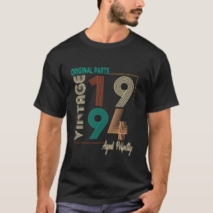 Vintages Alter perfekt 30 Jahre alt Geboren 1994 3 T-Shirt