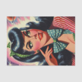 Vintages alternatives Button Seidenpapier (Vorderseite)