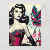 Vintages alternatives Corset-Button Postkarte (Vorderseite)