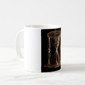 Vintages altertes Light Steampunk Alchemy Hourglas Kaffeetasse (Vorderseite Links)