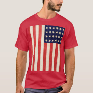 Vintages altes 36-Sterne-Flag Rot T-Shirt