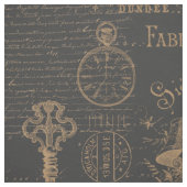 Vintages altes Bauernhaus Art-Paris | Skript-| Stoff (Muster)