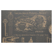 Vintages altes Bauernhaus Art-Paris | Skript-| Stoff (Fat Quarter (45,7 x 55,9 cm))