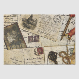 Vintages altes E-Mail-Entpackpapier Seidenpapier