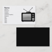 Vintages altes Fernsehen Visitenkarte (Vorne/Hinten)