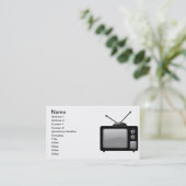 Vintages altes Fernsehen Visitenkarte (Stehend Vorderseite)